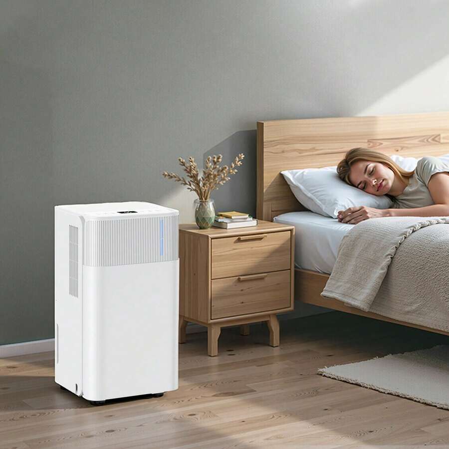 30 Pints Dehumidifier For Home & Basement, Drain Hose For Commercial & Industrial Use, Smart Humidity Control, Low Noise For Large Rooms, Warehouses, Bedrooms & Storage, Large Coverage,White - 22pt 2L LED - View 1