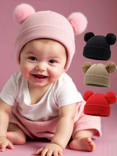 1PC Knit Newborn Baby Hat Kids Beanie Cap For Girls Boys Infant Accessories Children Hats Elastic 0-3Y Toddler Girl Boy Hat