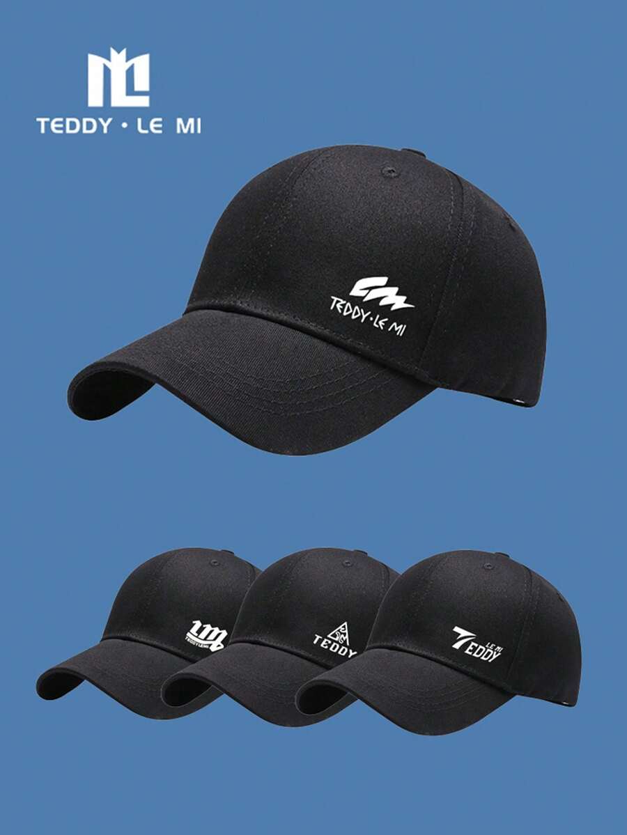 TEDDY LE MI 1pc Unisex Baseball Cap With TEDDYLEMI Letter Patch, Adjustable Strap, Outdoor Sports Style, Suitable For Home, Hiking, Fishing, Strolling