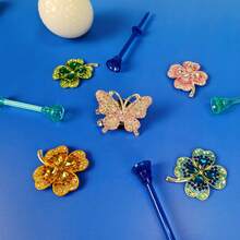 Marcador de bola de golf con clip magnético y diseño de mariposa de diamante - Accesorio de golf fácil de usar para marcar bolas en el green, regalo perfecto para golfistas