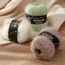 6pcs/Pack Alpaca Mohair Silk Gradient Dyed Handmade Yarn For DIY Hat, Scarf, Doll, Sweater Knitting