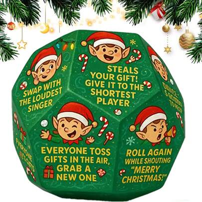 Exchange Party Game Dice, Christmas Hilarious Stocking Stuffers Gift Exchange Dice Games , Exchange Gifts Family Game For Xmas, Party And Family Night, Group Hangout, Outdoor Exchange Game, Hilarious Social Activity For Backyard Gatherings, Ideal Christmas Stocking Stuffer & Outdoor Celebration Supply