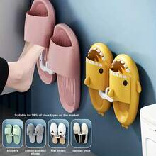 Self-Adhesive Wall Slipper Rack - Durable & Foldable, No-Drill Installation, Space-Saving Solution For Door, Cupboard, Bathroom, Kitchen - Perfect Home Organizer, Water-Resistant