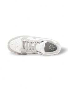 Giày Nike Dunk Low dành cho nữ, kiểu dáng thường ngày, nhẹ, có đệm, thoáng khí, đế dày, logo, thân thiện với da, đa năng, phù hợp đi làm hàng ngày, tập gym, đi chơi, thư giãn, du lịch. Màu xám DD1873-113 - Trắng/Xám - Xem 4