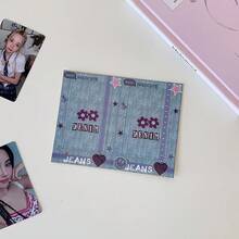 1" DIY Photo Frame Keychain, Korean Style Aesthetic Film Paper Clip Frame, Student Scrapbooking Decor Adhesive Photo Holder