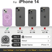 适用于 iPhone 16/15/14/13/12/11 系列透明手机壳，兼容 MagSafe，三层磁性充电盒，iPhone 16 Pro Max 重型防震防摔手机壳，适用于圣诞节、生日、新年礼物、冬季、送给家人、朋友、生日、女朋友、男朋友的礼物 - 紫色 - 查看 20