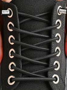 1 Paar elastische Schnürsenkel, schwarz & weiß, bequem, leicht zu tragende verstellbare Schnürsenkel, geeignet für Herren, passend für Laufen, Wandern und den täglichen Gebrauch