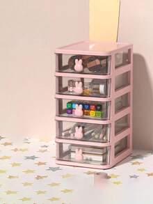 1pc Multi-Drawer Storage Box, Jewelry Box, Accessory Box, Jewelry Display Box, Desktop Drawer-Style Storage Box, Stackable, Dustproof, Anti-Oxidation, Multi-Functional Jewelry Box, Detachable, Large Capacity, Cosmetic Storage Box, Office Desk Storage Box, Drawer Cosmetic Storage Box Back To School