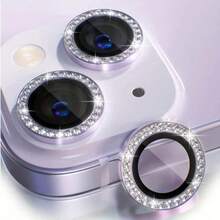 3pcs Bling Glitter Rhinestone Camera Lens Protector Compatible With Iphone 16 Pro Max Plus 16 15 14 13 12 Mini 11 Tempered Glass Protection Film Gift For Birthday, Family, Friends Sparkling Crystal, Lens Protector, Phone Accessories Waterproof Shockproof Anti-Fall Anti-Fall Scratch Resistant Anti-Fingerprint Full Cover - Mauve Purple - View 9