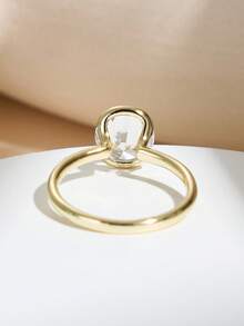 AETOLIA 1Ct 6*6mm Round Cut 9A Cubic Zirconia Solitaire Ring For Women, Solid 925 Sterling Silver Minimalist Engagement Ring, Anniversary & Valentine's Gift