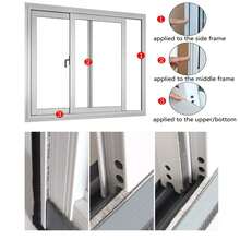 1pc 5m/10m Self-Adhesive Pile Weather Stripping Seal For Sliding Windows And Door Frames,Weather Stripping Door Window Seal Strip, Brush Weather Stripping, Neat Pile Self Adhesive Seal Strip For Windows Door, Brush Weatherstrip For Soundproofing, Windproof, Dustproof, Stronger Stickiness, Suitable For Doors Windows Cabinet Doors, 0.35 Wide X 0.2 Inch Thick, Gray - Grey - View 2