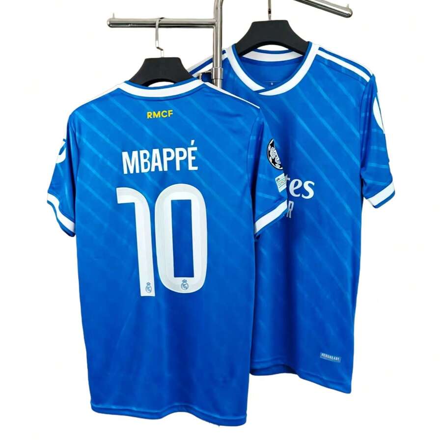 2526 Real Madrid's #10 Second # Away Jersey,Champions League Football Jersey, Player Fanversion - 藍色 - 查看 1