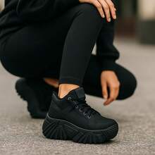 Women's Buffalo PM Sneakers With High And Soft Sole Platform With 7cm High Sole Promotion Immediate Shipping - 黑色 - 查看 2