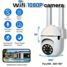 1pc HD HD 2.4G Smart Home Security Camera-Dual Antenna Signal Is Better .UBS Plug-In Battery Life Full-Color Night Vision, Rotation/Tilt/Zoom, Two-Way Audio, Pet Monitoring With Mobile Alarm-Wireless Indoor And Outdoor Security Camera