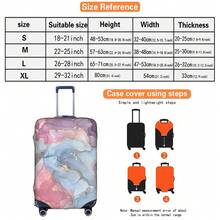 Funda protectora elástica para equipaje, se ajusta a maletas de 18-32 pulgadas, patrón de viaje en avión elástico, funda para equipaje, funda para maleta con ruedas, accesorios de viaje, funda antipolvo para equipaje, esencial para viajes, viajes de negocios y vacaciones - Multicolor - Ver 2