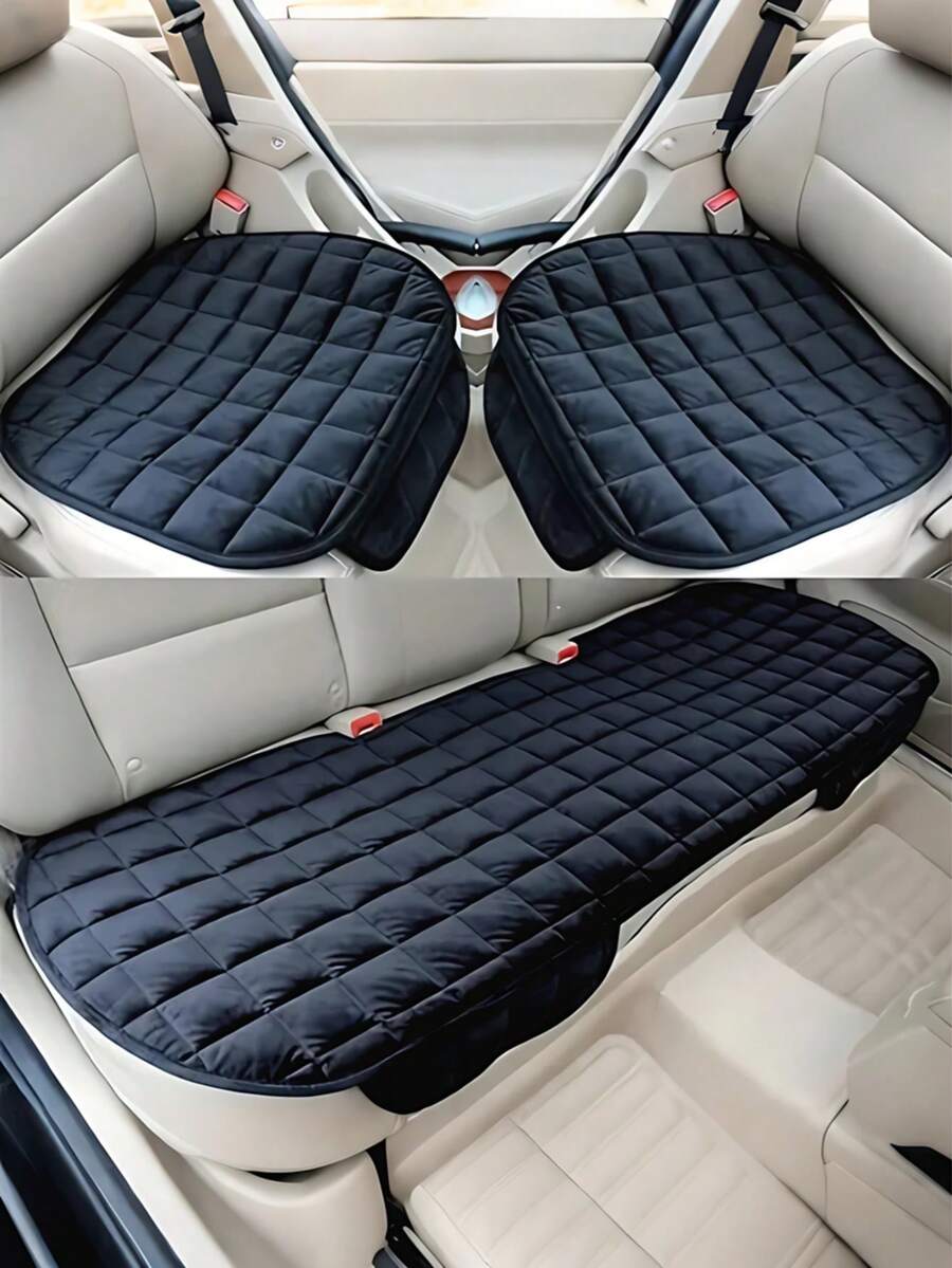 3-1pc Universal Car Seat Cushion With Polyester Fiber, Sponge Filler, Soft & Breathable, Anti-Slip, Lightweight & Portable, All-Season Protection For Vehicle Seats - Hand Washable,Interior Accessory