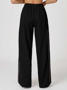 MASKERT Women's Sport Sweatpants, Sporty And Casual Loose-Fitting Pants, Versatile Fitness Pants, Running Pants, Comfortable And Skin-Friendly - màu đen - Xem 2