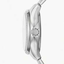 Fossil Rye Automatic Mechanical Stainless Steel Watch For Women Hollow Pattern Dial, Silver, Stainless Steel Strap, Elegant And Fashionable Style, Suitable For Daily Life, Dating Various Holidays, And Watch Gifts.BQ3753