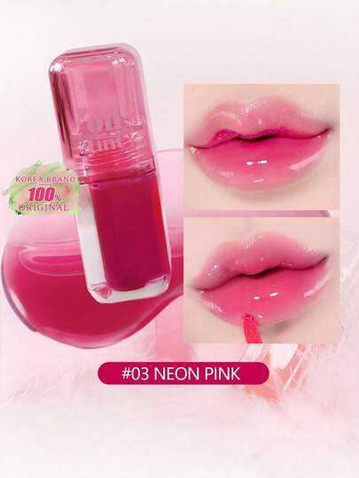 ETUDE Caro Darling Oil Tint 03 Neon Pink, Idratazione elevata e forte idratazione, olio per le labbra liscio e idratato, non appiccicoso per labbra secche, tonalità succose e vivaci, cosmetica coreana, trucco coreano, 4,2g/0,14oz.
