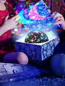 1pc USB Power Water Ripple Projector Light , Aurora Projection, Starry Sky Projection, Crystal Projection, Suitable For Bedroom, Adult Game Room, Home Theater, Room Decoration, Valentine\ Day Gift, Camping, Wedding Decoration,Lamp,LED Projector - 星空投影 - 查看 9