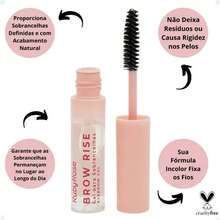 Gel Para Sobrancelhas Brow Rise RUBY ROSE Linha Rosa - Incolor - Visão 3