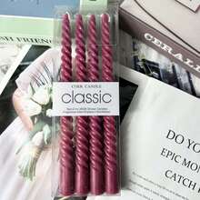 4 件 10 英寸螺旋蜡烛，粉色可选，每支蜡烛燃烧 8 小时，多种颜色可选，适用于家居装饰、卧室、节日、派对、婚礼、装饰、办公室、返校礼物、闺蜜礼物、女士礼物、冬季礼物 - 彩色 - 查看 13