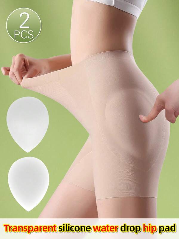 2 piezas Almohadillas de silicona con forma de gota de agua para realzar y dar forma al trasero