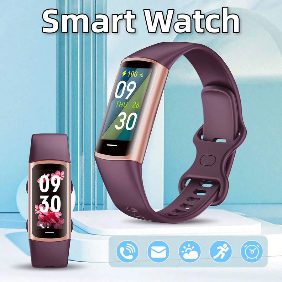 Intelligentes Armband für Damen und Herren, kabellose Verbindung, Sitzzeit-Erinnerung, Foto-Steuerung, Anrufbenachrichtigung, Schlafüberwachung, Telefon-Suche, Bluetooth-Musikwiedergabe, Silikonarmband, Schrittzähler, ideales Geschenk, Gesundheit