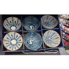 6pcs Japanese Porcelain Rice/Soup Bowls Set - 4.5 Inch, Microwave Dinnerware Set, Random Floral Pattern, Gift Box - Multicolor - View 5