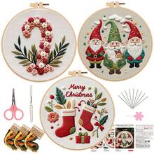 1/3 pièces Nouvelle série de motifs de Noël de haute qualité, Kits de broderie de Noël pour adultes, Kits de point de croix pour débutants, Kit de broderie pour débutants, Convient pour les décorations de Noël, les ornements de sapin de Noël, la décoration de la maison, Thanksgiving, la fête des récoltes, les décorations d'hiver, les cadeaux de vacances (10 styles disponibles, un style que vous aimerez)