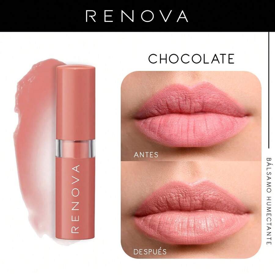 Bálsamo Humectante Renova, Color Chocolate, 4.6g