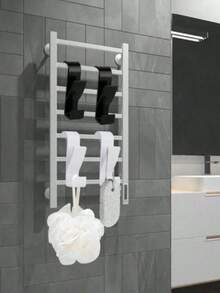 1/2/3 Pieces Of Convenient S-Shaped Hooks, Anti-Slip And Heat-Resistant Cooling Multi-Functional Clothes Hangers, No Need To Drill For Installation Of Bath Towel / Clothing / Sock Storage Accessories, Bathroom Towel Hook - Easy-To-Install Cooling Track Clamp, Used For Heating Towels