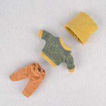 迷你娃娃衣服 6 英寸 9 种款式可供选择逼真的婴儿重生娃娃服装，适合 6 英寸娃娃