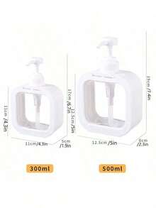 2pcs Refillable Dispenser Bottle With Pump - Large Capacity Transparent Container, No Electricity Needed, For Bathroom, Kitchen, Travel, Easter, Valentine'S Gifts - Compatible With Soap, Lotion, Cleanser -Kitchen Storage, Playful Design, Easy Refill, Liquid Container, Home Organizers, Halloween Soap Dispenser, Large Travel Shampoo Bottle, Large Capacity Shampoo Refill. Hand Wash, Perfume, Lotion Travel Bottle With Pump For Bathroom