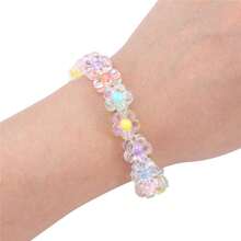 100颗/包 12毫米亚克力透明磨砂花珠串珠小雏菊彩色手链头饰手机链DIY散珠