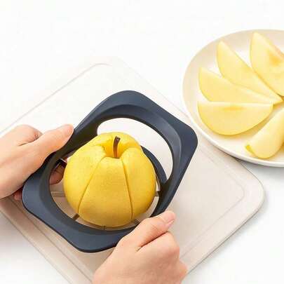 1pc Stainless Steel Fruit Slicer & Corer - One Push Apple Cutter For Pineapple, Pear, Kiwi | Easy Clean & Efficient