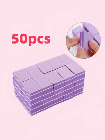 紫色厚薄双面海绵，高弹海绵块，迷你豆腐块，双面塑形抛光，美甲工具，适合女士居家使用，美容护理，美甲辅助工具。适合圣诞装饰、节日礼物、约会、郊游、旅行。方便携带，易于收纳，包装精美——是新年、派对和舞会的绝佳之选。