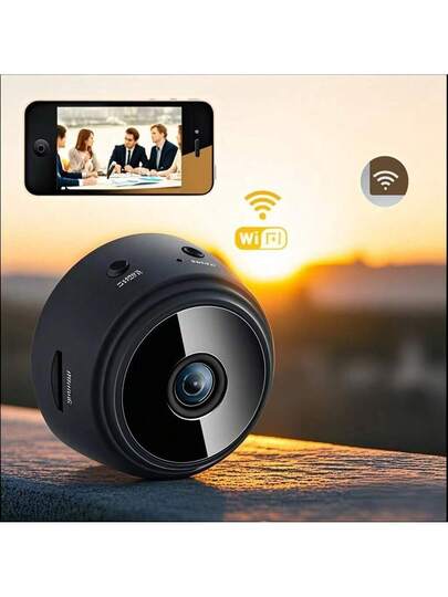 1pc Small Slimme Wireless WiFi Surveillance Camera. It Is Made Of ABS Material Supports Intelligent Loop Recording, High Definition Infrared Night Vision, Strong Magnetic Attraction, Has Relatively Long St by Time.