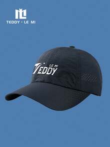 TEDDY LE MI 1pc Unisex Breathable Quick-Dry Casual Sports Sun Visor Hat, Black/Navy Blue/Royal Blue/White/Beige/Light Grey/Dark Grey, Suitable For Hiking, Running, Beach, Street, Office, Summer
