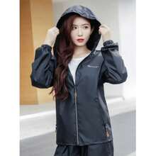 Waterproof Rain Jacket] Waterproof Lightweight Hooded Windbreaker - Women's Packable Active Outdoor Raincoat Jacket
