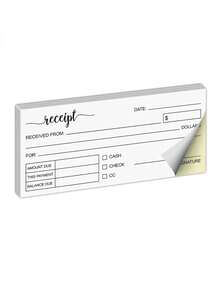 50-Set Receipt Book - 2.75*6 Inches, 2-Part Carbonless Copy Paper, White/Yellow, Ideal For Small Business, Retail, Crafts, Restaurants, And Home Use - Multicolor - View 6