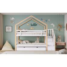 Kids Bedding Accessories - White+Natural + Solid Wood+MDF - View 8