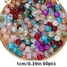 120/60pcs 8/10mm Acrylic Christmas Beads Mix Festive Red & Green Loose For DIY Jewelry Making