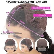 34 Inch 12A Burmese Curly 200% Density 13x4 Lace Frontal Human Hair Wigs Bouncy Curly Natural Color Curly Remy Human Hair Lace Wigs Halloween Season - Natural Black - Xem 5