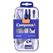 9pcs Student Drawing Tool Set, PP Material, Math & Geometry Art Supplies Including Compass, Ruler, Triangle, Protractor, Pencil Sharpener, Essential Back To School Stationery