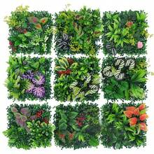 1pc Green Plant Wall Simulation Plant Wall Decoration Background Wall Eucalyptus Green False Turf Artificial Plastic Milan Lawn