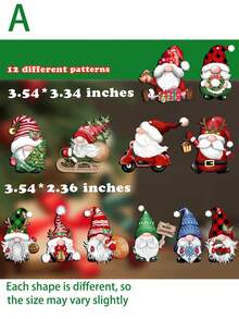 24 Stück Weihnachts-Wichtel Holz-Hängeornamente mit Schnüren, Holz-Hängedekoration für Weihnachtsbaum, Wichtel-Weihnachtsmann-Puppe Holz-Hängebasteleien, Wichtel-Elf Party-Zubehör