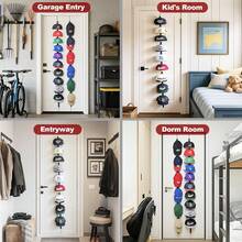 Hat Rack Door - Two-Way Hanging Caps With Display Hooks And Hanger, Hat Organizer Baseball Caps, Over Door Hat Storage Organizer Bedroom, Entrance Or Garage - 1 Pack - 1 包 - 10 個掛鉤 - 查看 6