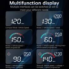 通用汽车 GPS 抬头显示器，配备多模式测速时钟、精确导航、超速警报、6 种显示模式、卫星时钟、18 小时电池续航时间 - 黑色 - 查看 8
