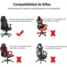 ¡RecomendadoFÁCIL&VIVIR Funda para Silla de Gamer de Oficina Elásticas con Reposabrazos y Gamer para Silla Giratoria, Silla de Computadora, Negro¡Top de Temporada - 1 - Ver 5